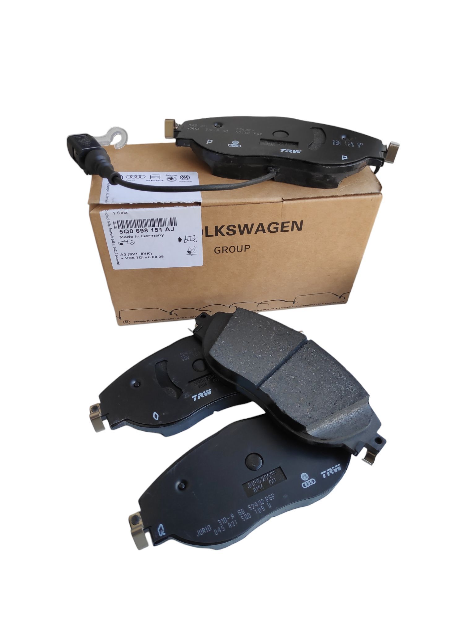 Тормозные колодки передние Тормозные колодки 5Q0 698 151 E 1