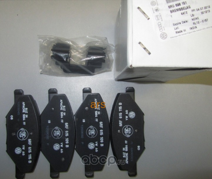 Тормозные колодки передние Колодки тормозные дисковые передние, комплект 6R0 698 151 A 1